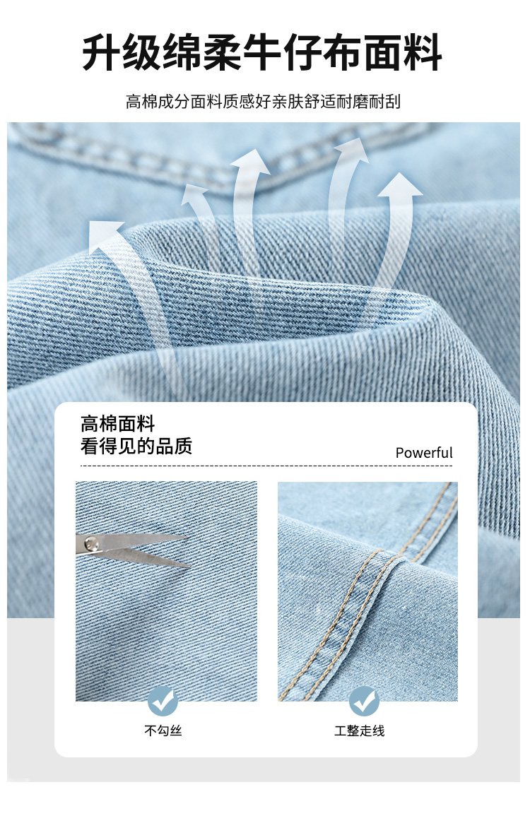 開叉高腰牛仔半身裙A字中長款包臀裙 商品細節
