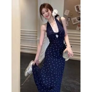 法式・吊帶・掛脖・露背・長版洋裝