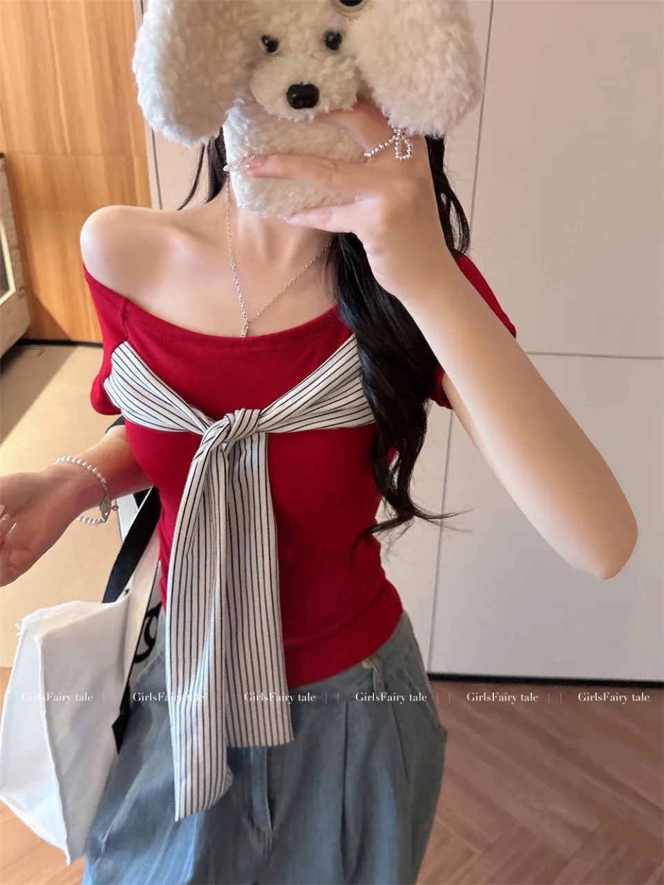 多色可選・條紋・夏日・短袖上衣 穿搭參考