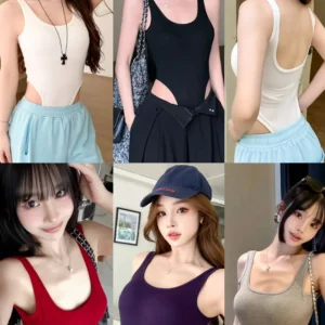 美式辣妹純欲風連體白色吊帶背心女外穿夏內搭打底性感上衣・5 色可選