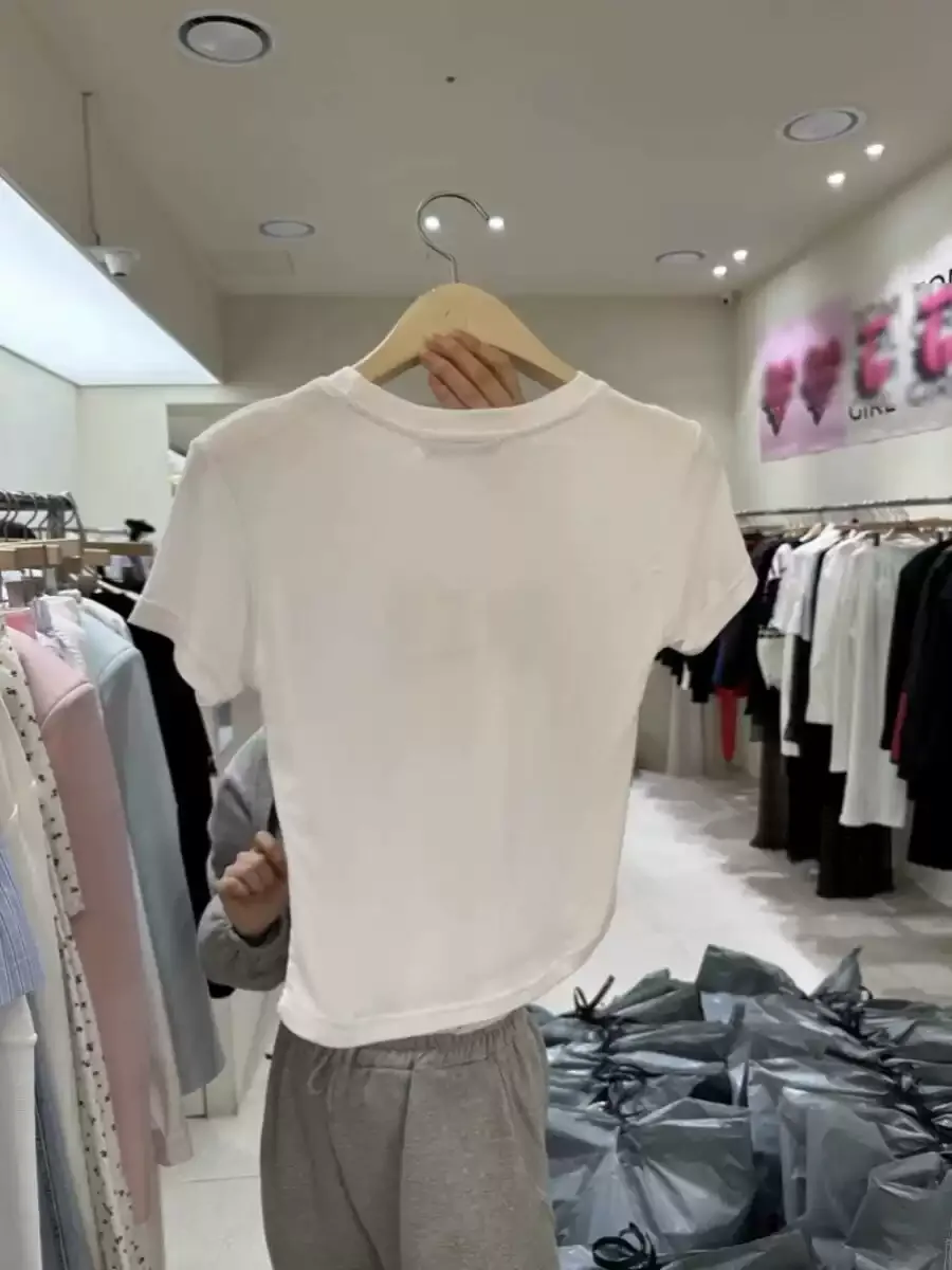 純棉打底衫蝴蝶結印花圓領短袖T恤寬松上衣 商品細節 2