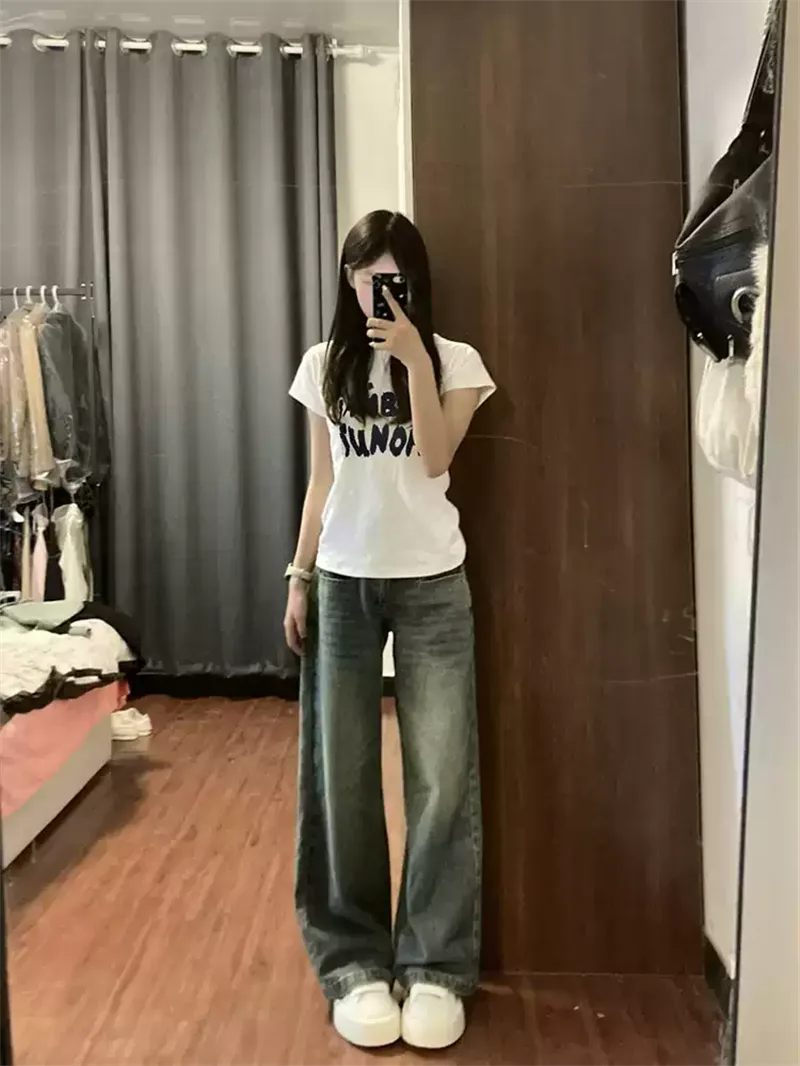 純棉打底衫女字母印花圓領短袖T恤寬松上衣 商品細節 4