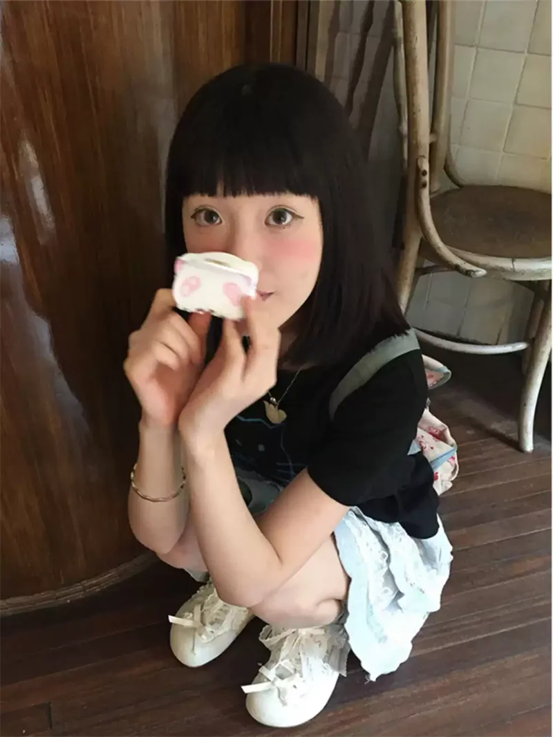 純棉打底衫慵懶寬松卡通印花圓領短袖大碼T恤 商品細節 1