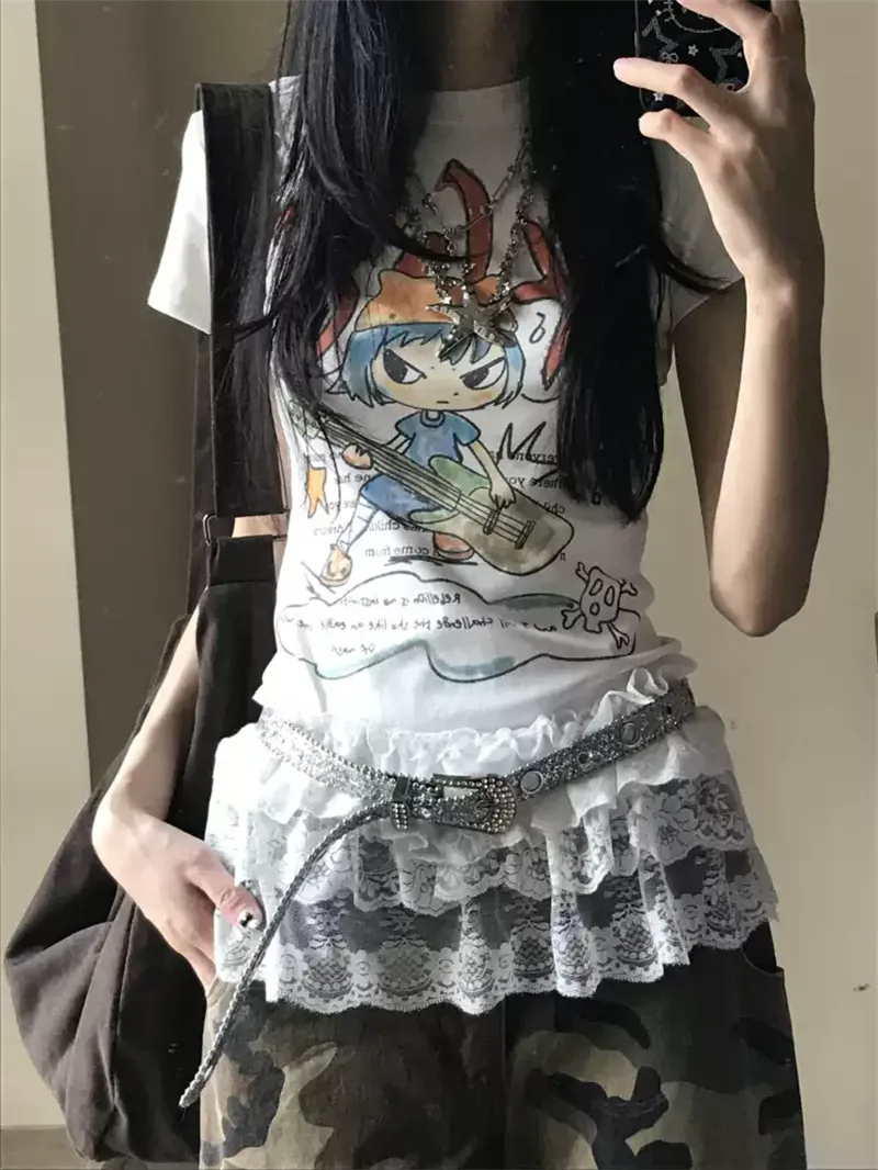 純棉打底衫女卡通印花圓領短袖T恤寬松上衣 商品細節 2