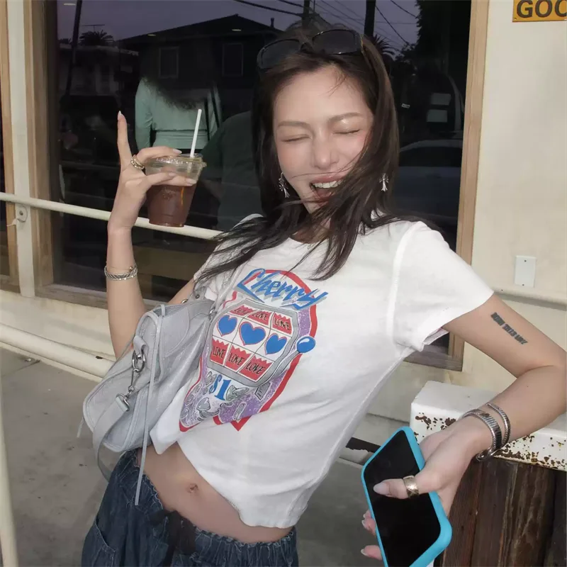 純棉打底衫女字母印花圓領短袖T恤寬松上衣 商品細節 4