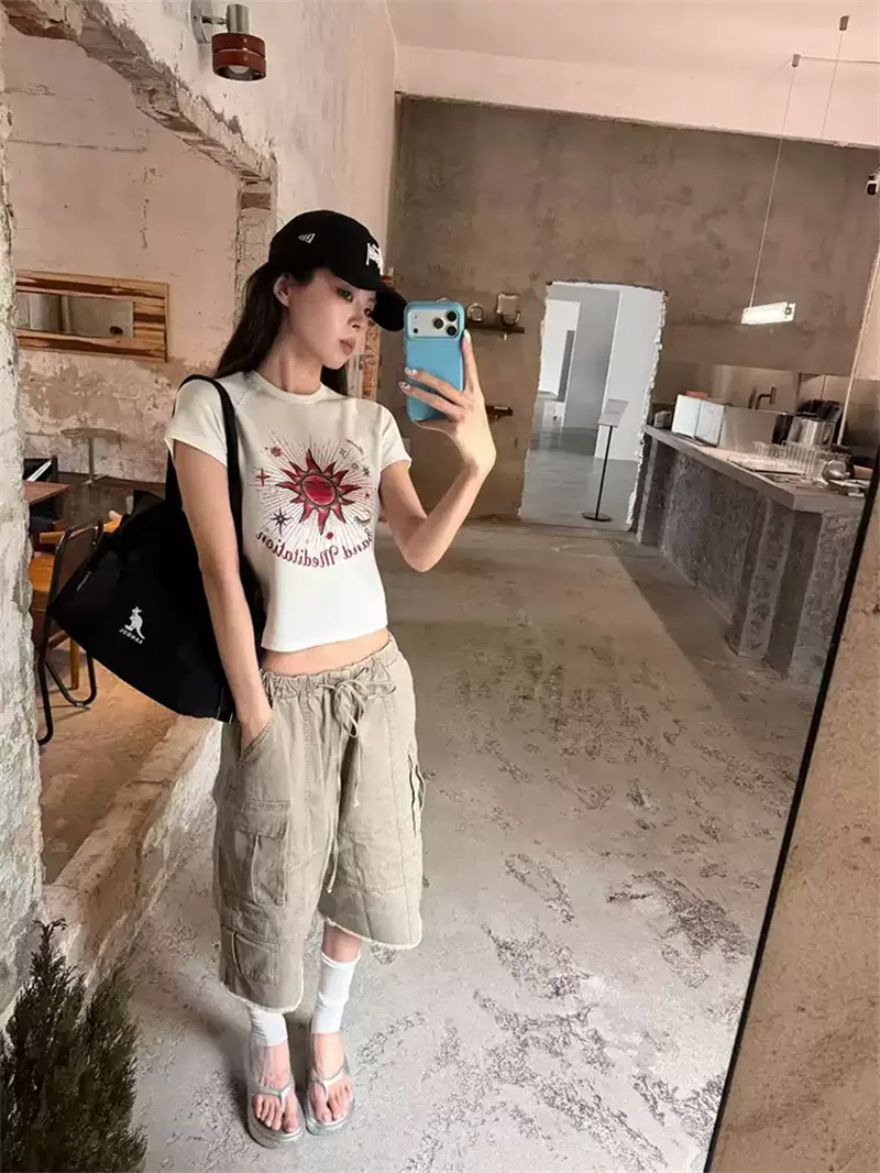 純棉打底衫女卡通印花圓領短袖T恤寬松上衣 商品細節 1