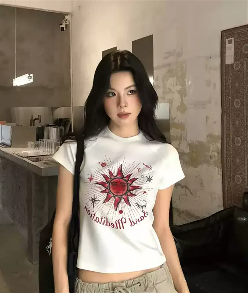 純棉打底衫女卡通印花圓領短袖T恤寬松上衣 商品細節 3
