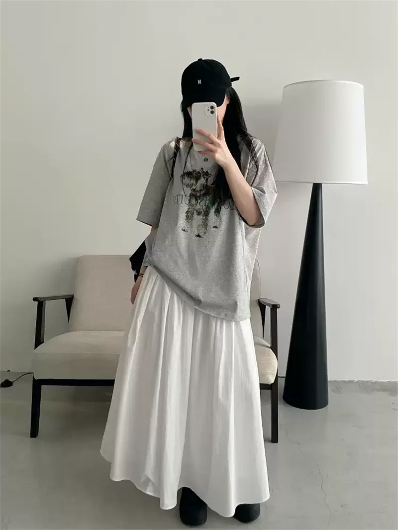 純棉打底衫慵懶寬松卡通印花圓領短袖大碼T恤 商品細節 4