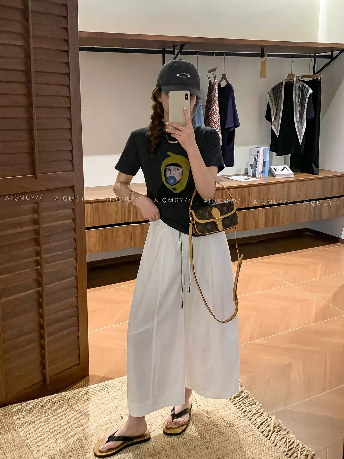 純棉打底衫女人物印花圓領短袖T恤寬松上衣:圖片 5