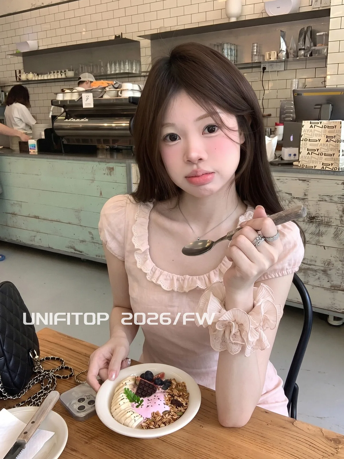 沙棉平紋甜美風花邊短袖襯衫女設計感收腰小上衣 商品細節 3