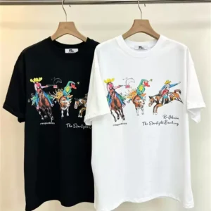 純棉打底衫慵懶寬松卡通印花圓領短袖大碼T恤