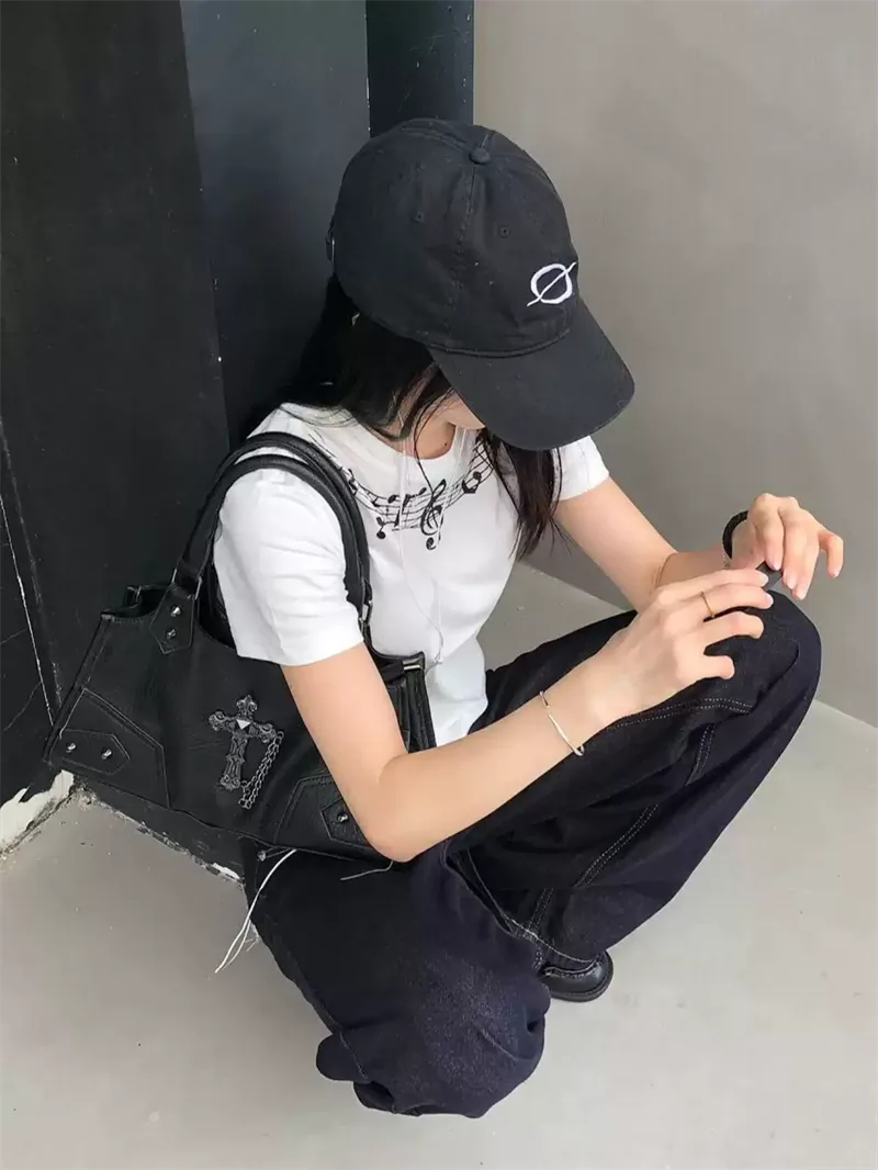 純棉打底衫女音符印花圓領短袖T恤寬松上衣 商品細節 4