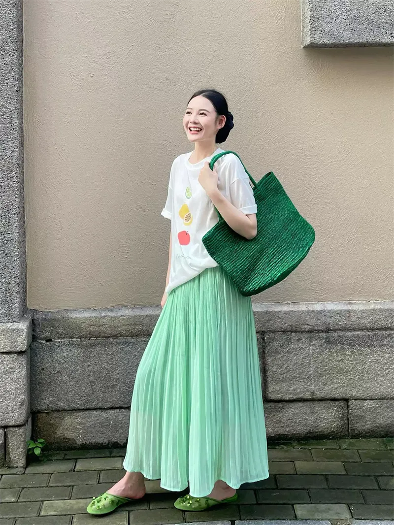 純棉打底衫慵懶寬松水果印花圓領短袖大碼T恤 商品細節 2