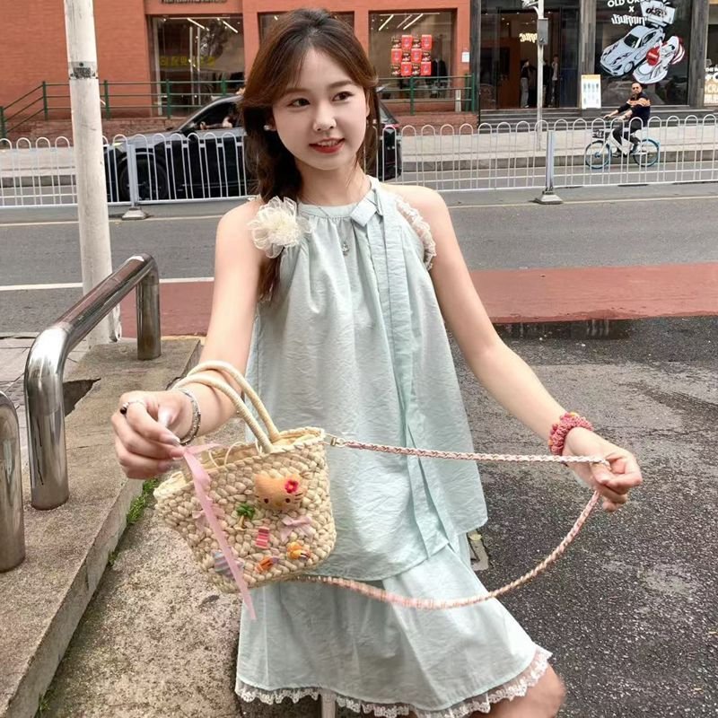兩件套・吊帶・蝴蝶結・短版洋裝 版型展示