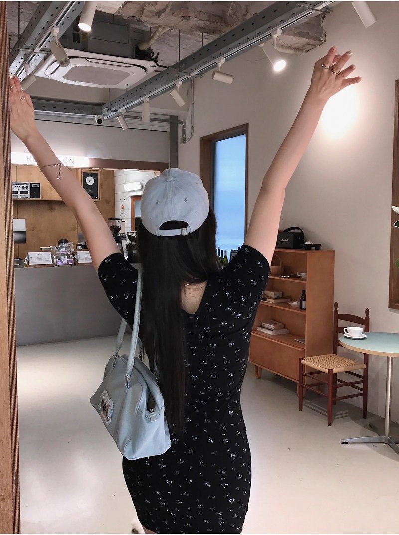 法式・碎花・短版洋裝 版型展示