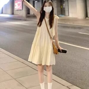 度假風・吊帶・掛脖・短版洋裝