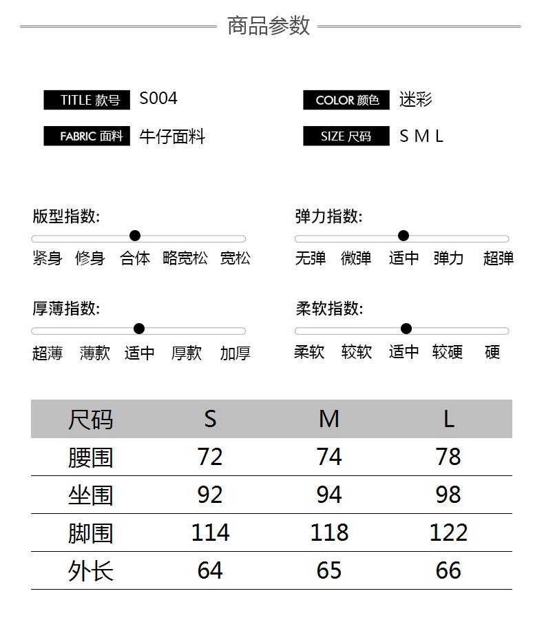 復古裙子迷彩半身裙修身包臀A字牛仔長裙 牛仔褲 商品細節