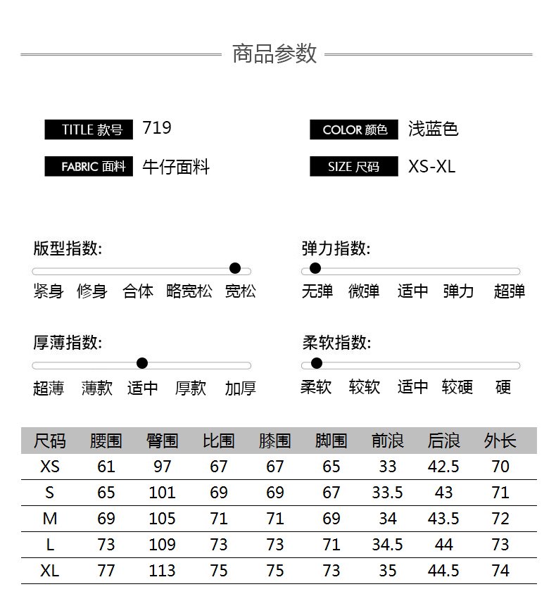 復古牛仔短褲七分褲寬松直筒闊腿中褲 商品細節