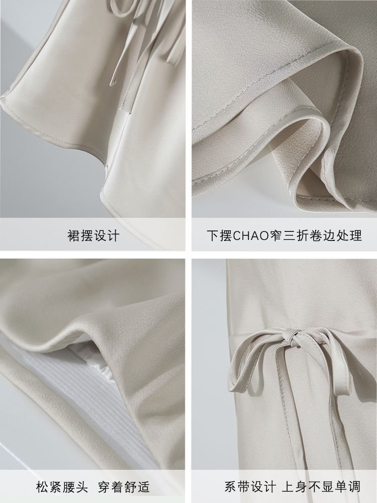 粉色・高腰・A字・包臀・蝴蝶結・裙褲 版型展示