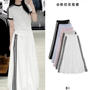多色・高腰・A字・中長版半身裙・款號YQ21013