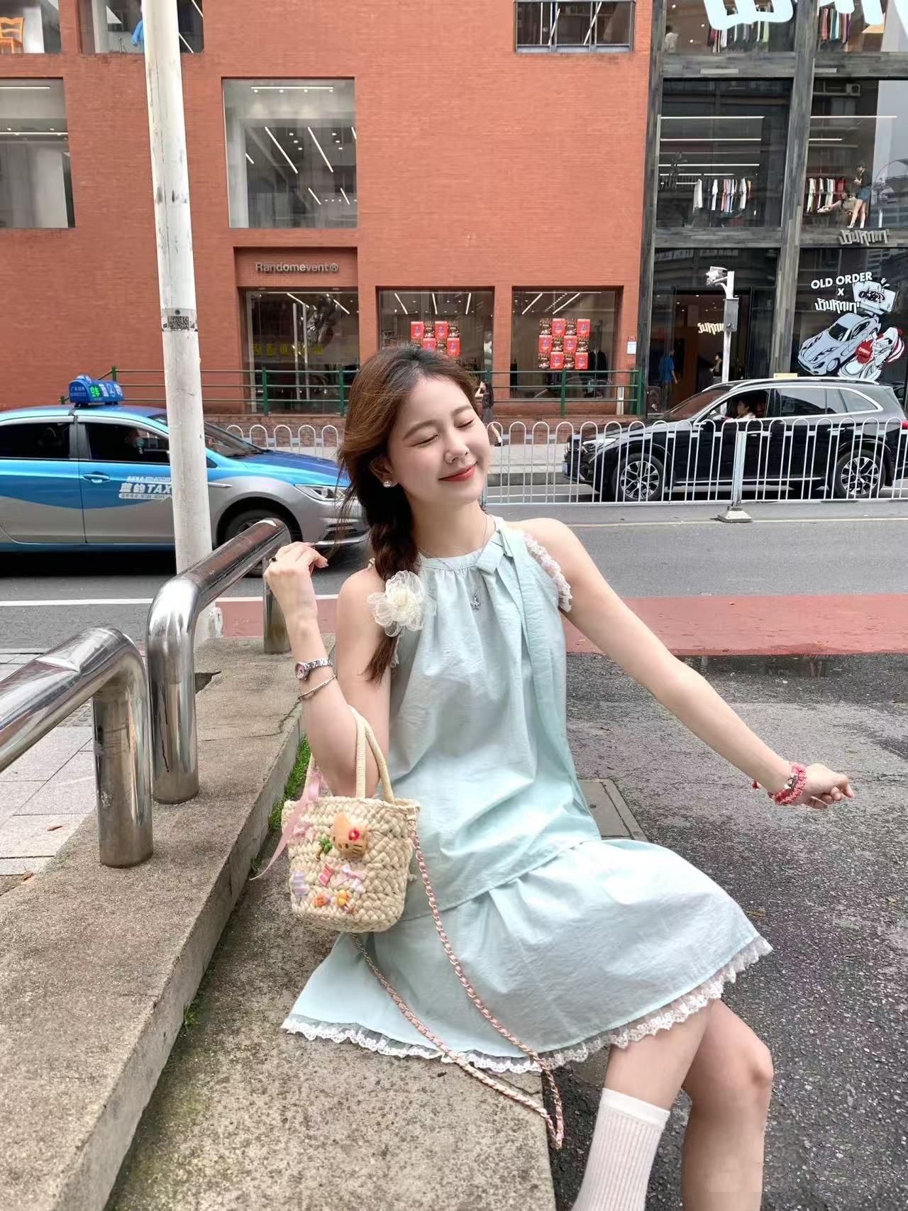 兩件套・吊帶・蝴蝶結・短版洋裝 穿搭參考
