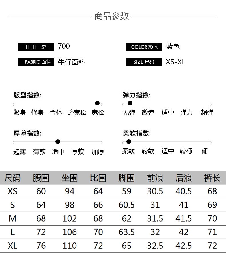 水洗高腰寬松闊腿褲磨破破洞直筒牛仔褲七分褲 商品細節