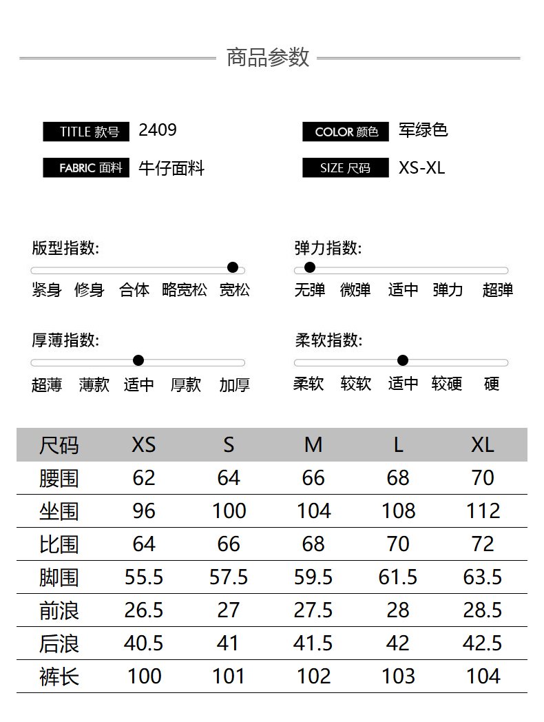 復古寬松多口袋寬松闊腿工裝牛仔拖地褲子 牛仔褲 商品細節