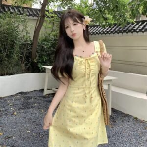 度假風・碎花・A字・短版洋裝