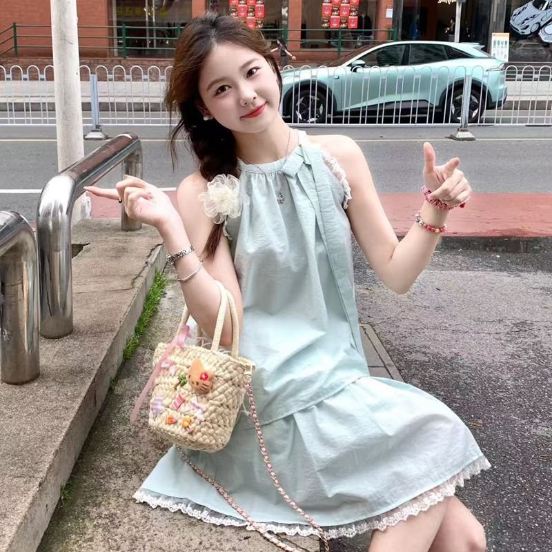 兩件套・吊帶・蝴蝶結・短版洋裝 設計細節