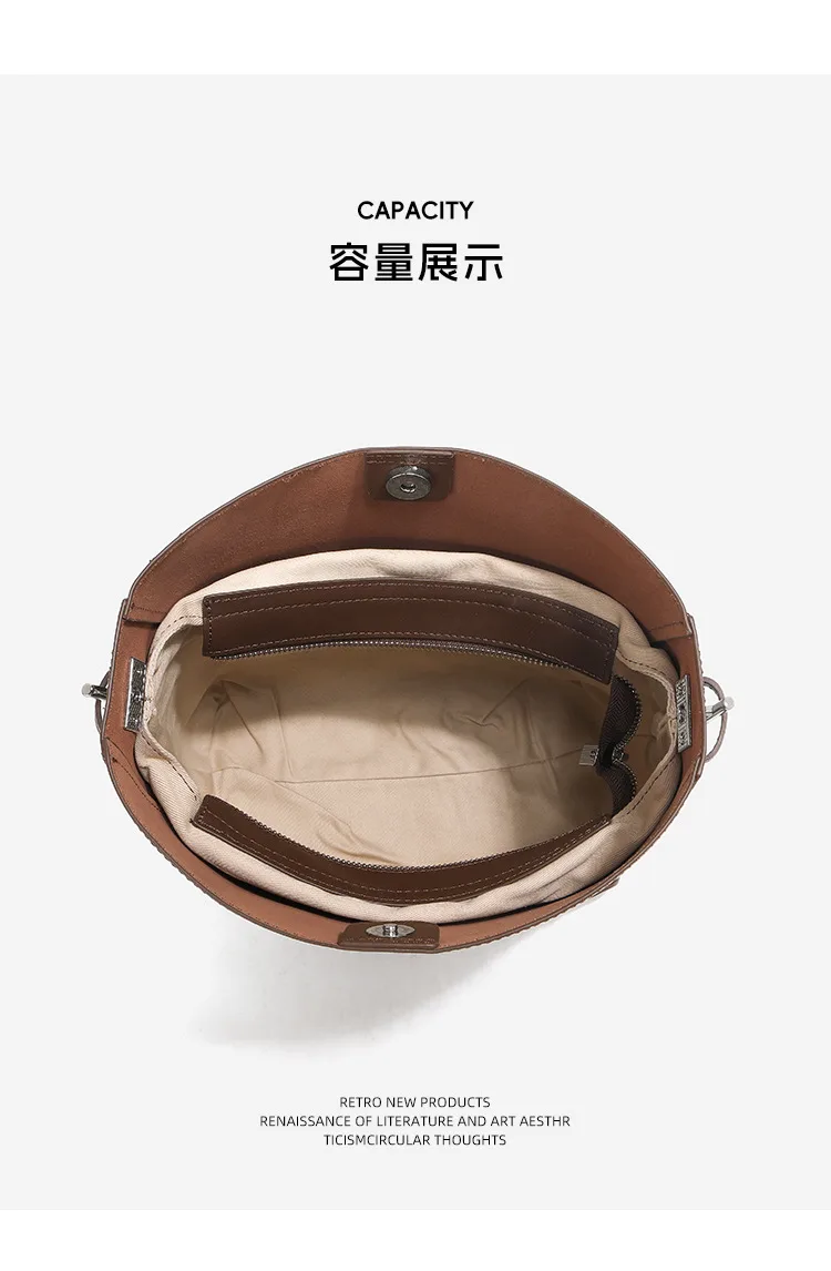 大容量通勤 牛皮托特包細節展示