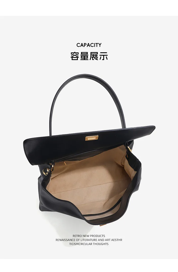 大容量通勤 頭層牛皮托特包細節展示
