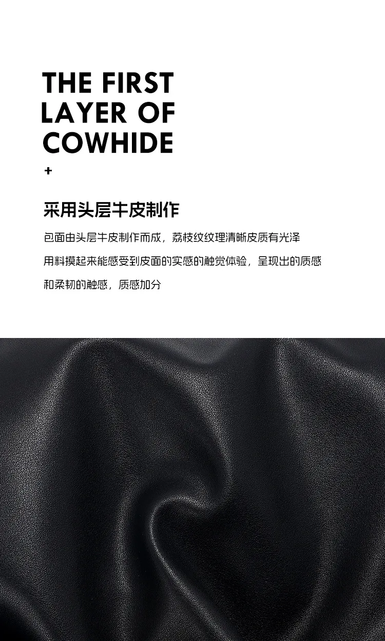 大容量通勤 頭層牛皮托特包細節展示