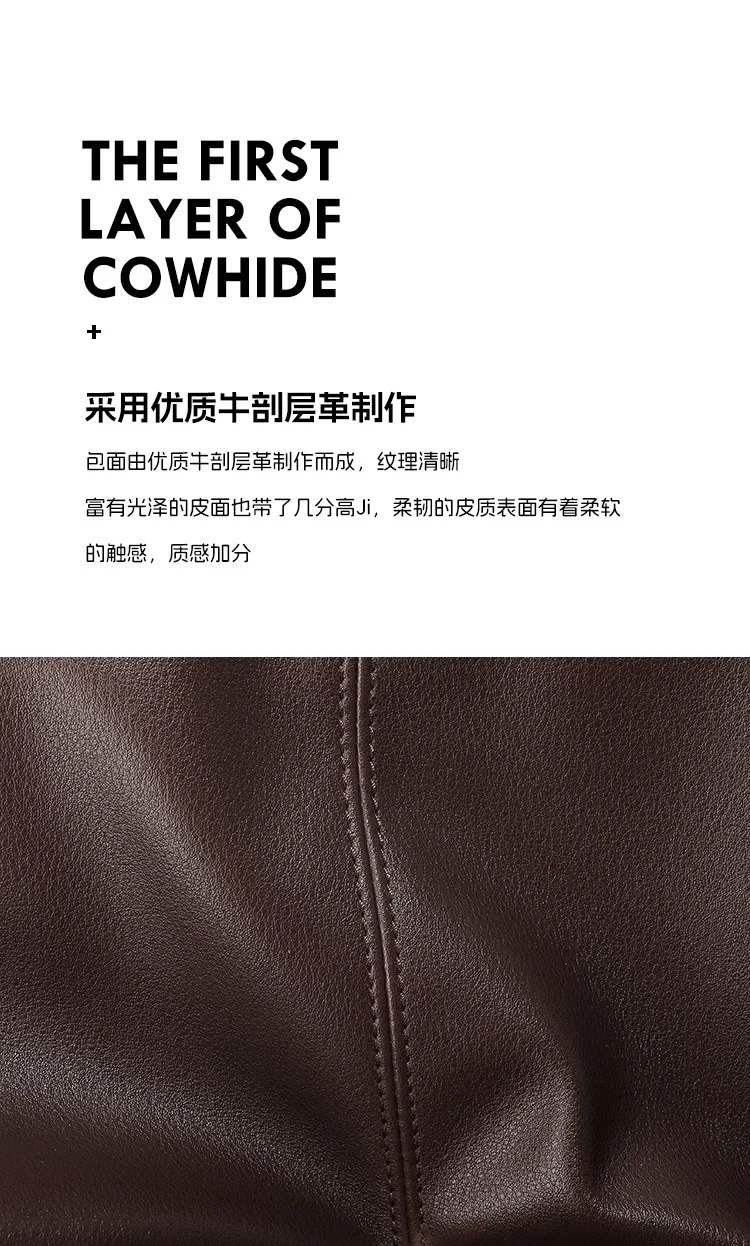 大容量復古 真皮托特包細節展示