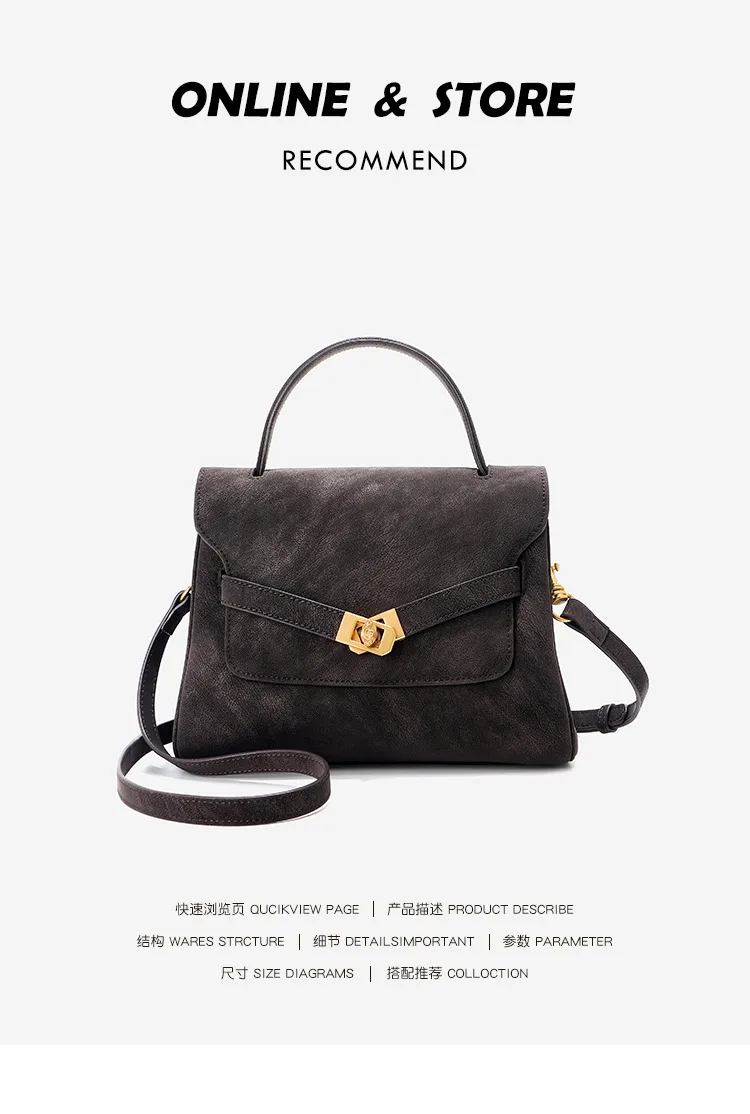 大容量通勤 真皮托特包細節展示