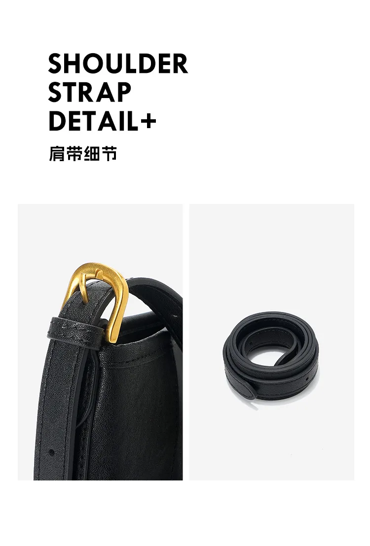 大容量黑色 牛皮托特包細節展示