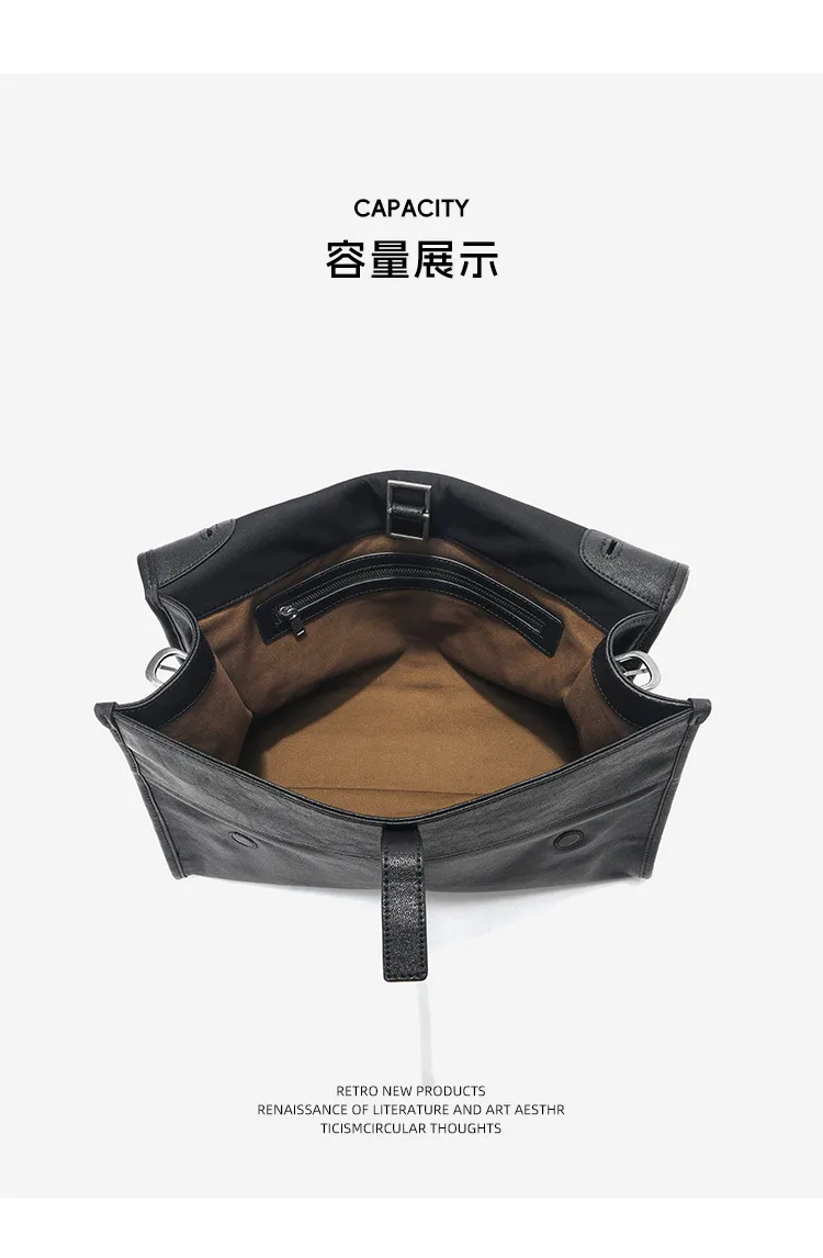 大容量通勤 植鞣羊皮托特包細節展示