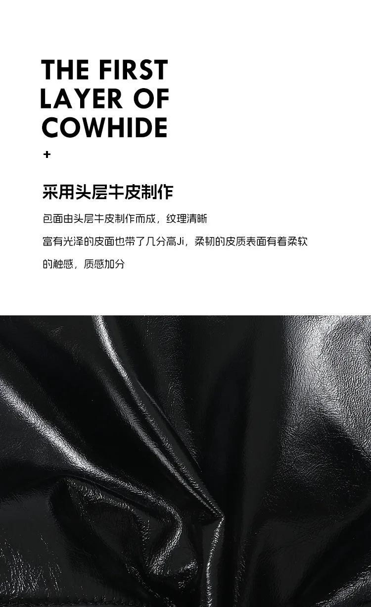 通勤 頭層牛皮托特包細節展示