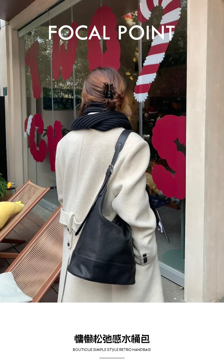 大容量通勤 頭層牛皮托特包・05細節展示