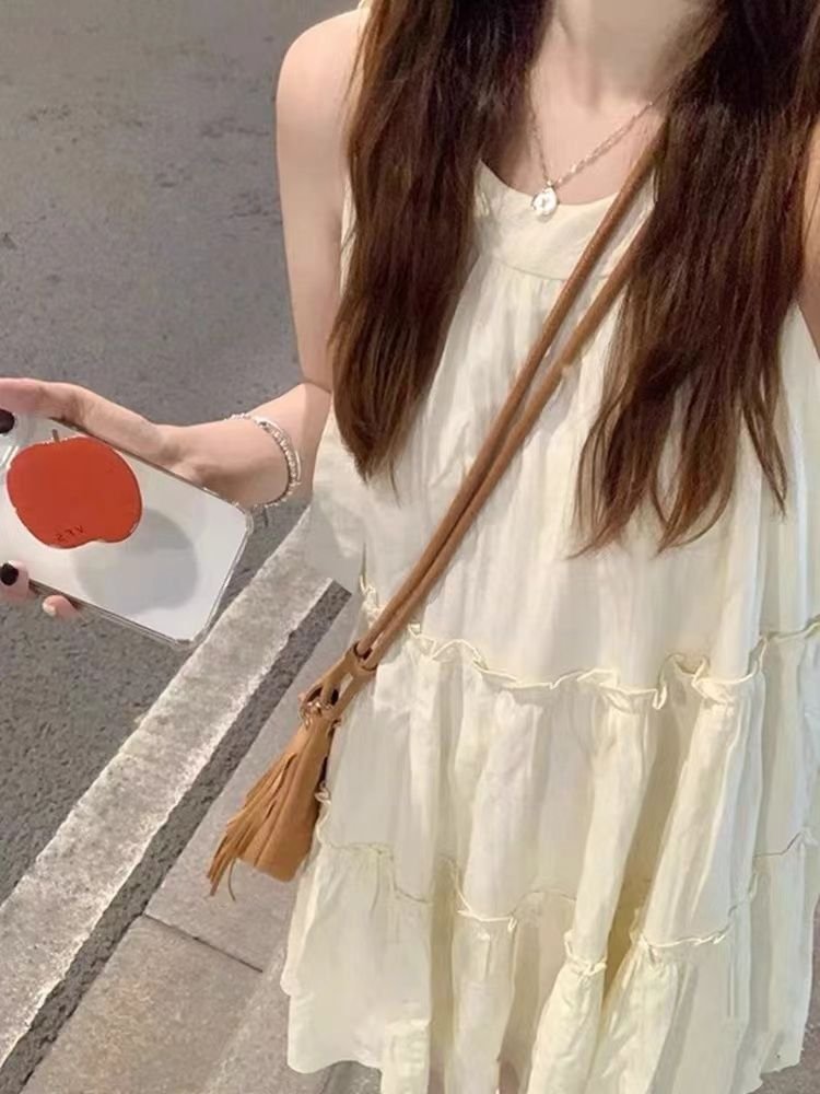 度假風・吊帶・掛脖・短版洋裝 版型展示