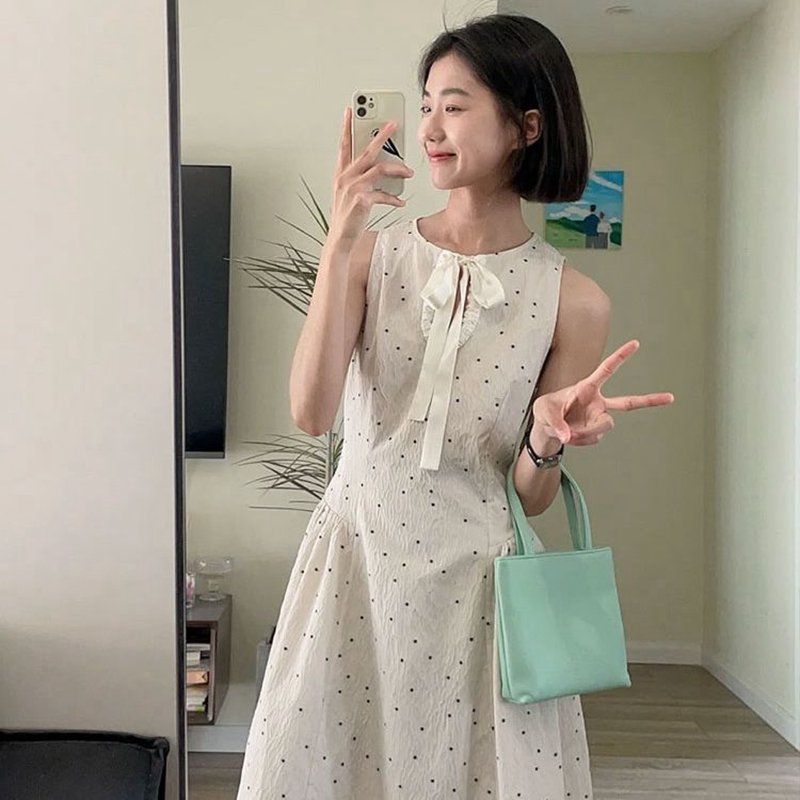 法式・碎花・波點・蝴蝶結・長版洋裝 版型展示