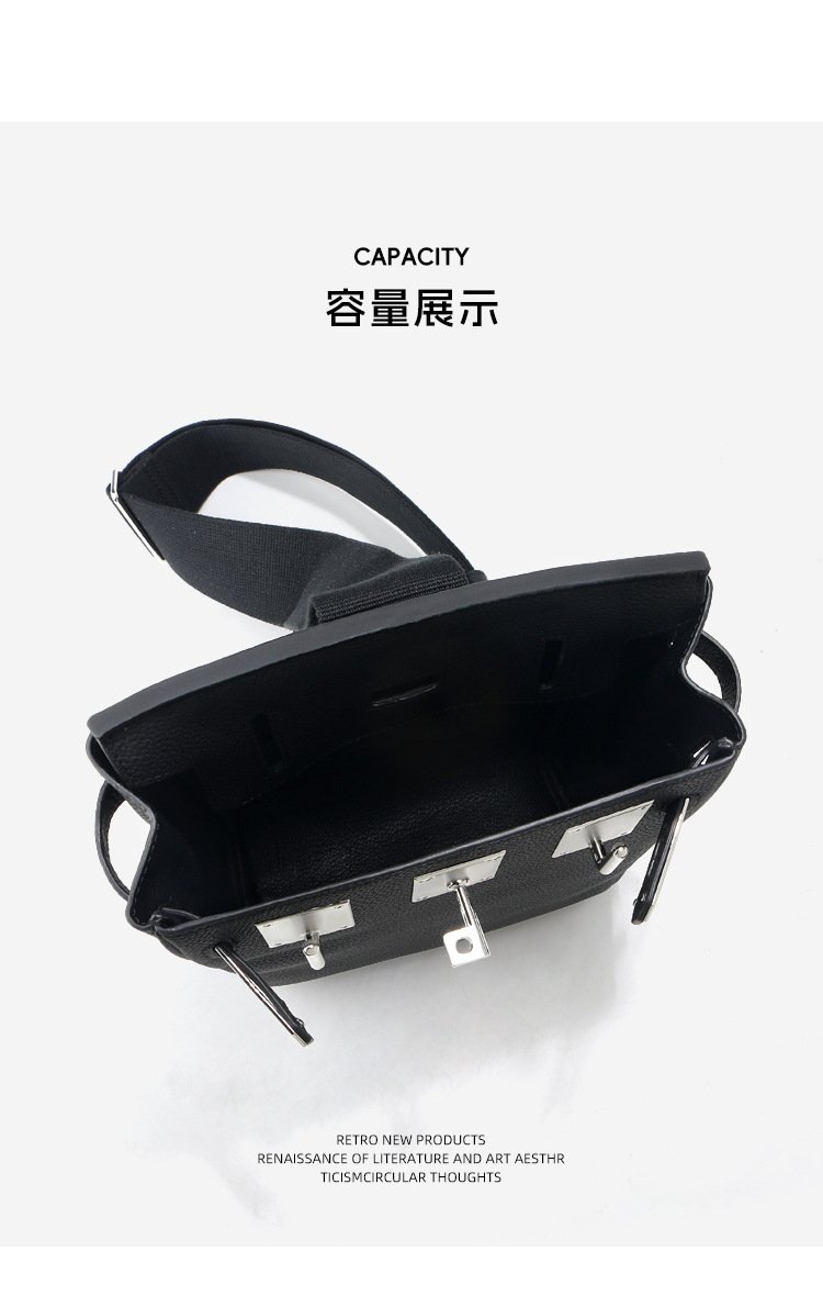 頭層牛皮多功能胸包商品詳情圖 3