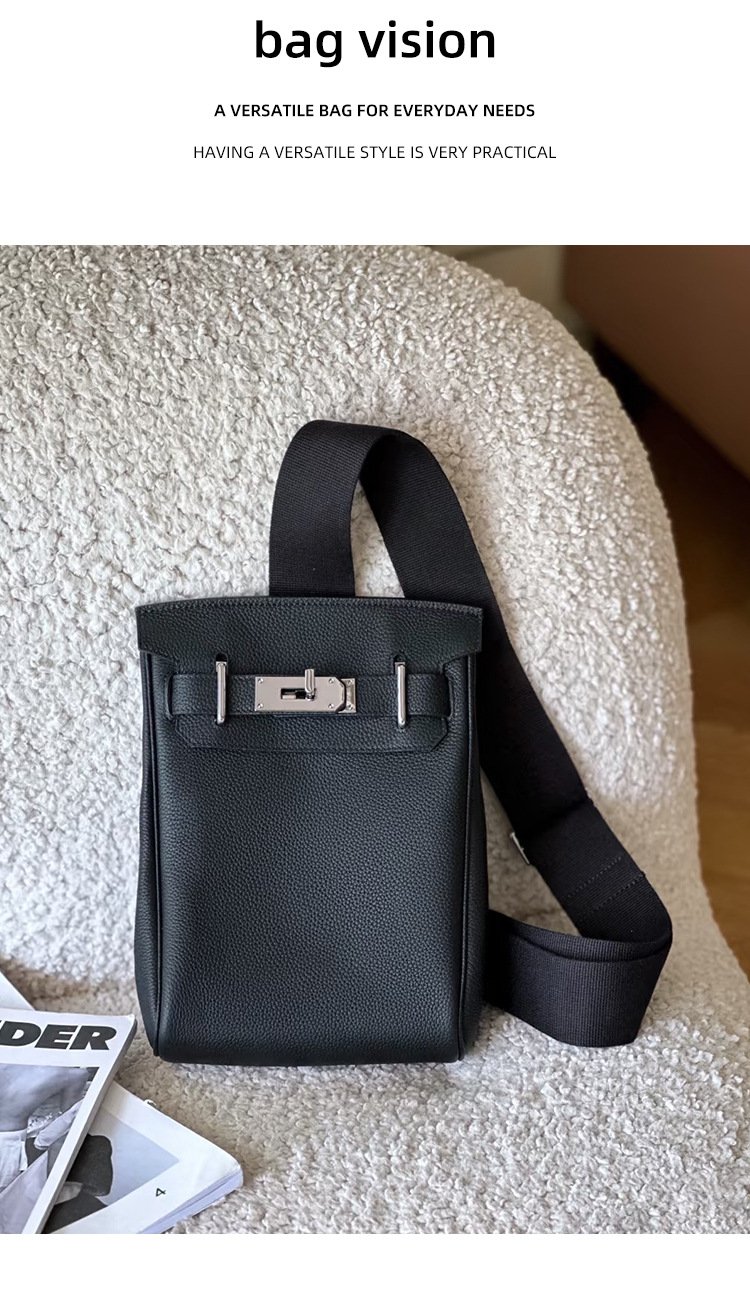 頭層牛皮多功能胸包商品詳情圖 11