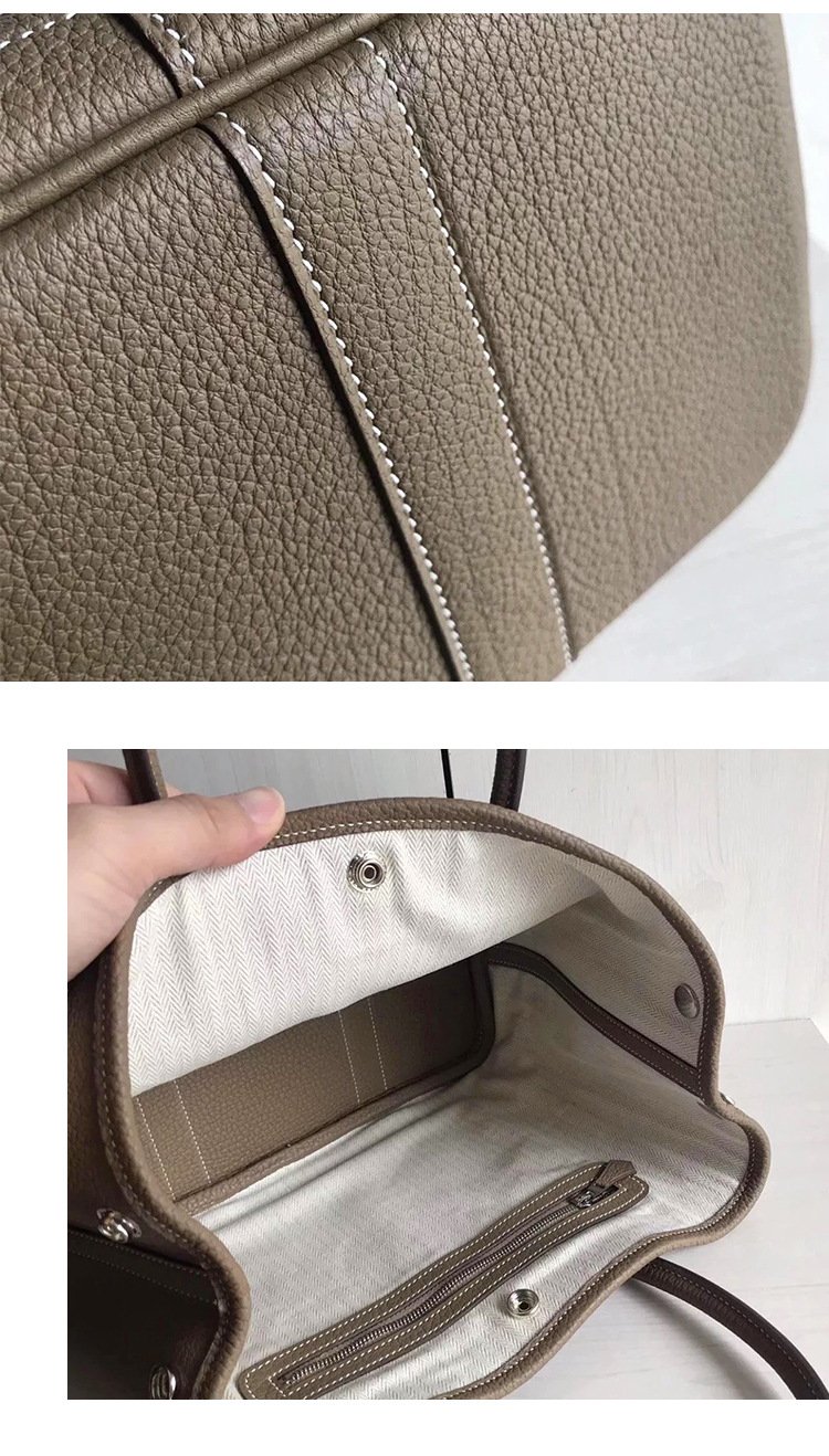 頭層牛皮大容量手提托特包商品詳情圖 8
