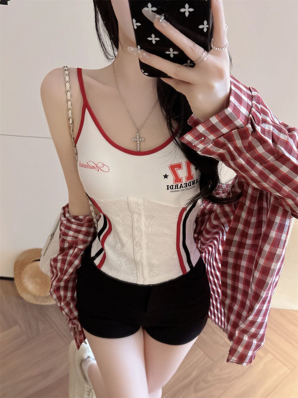 黑色/白色夏日短袖上衣:圖片 13