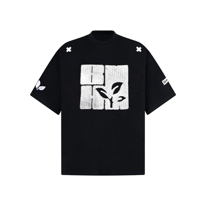 多色可選刺繡寬鬆夏日白灰色短袖上衣:圖片 15