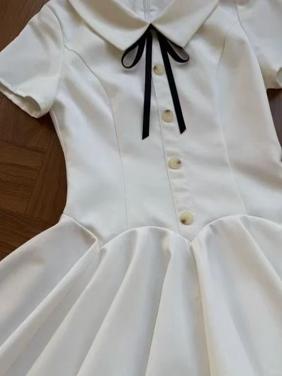 法式・蝴蝶結・短版洋裝 版型展示