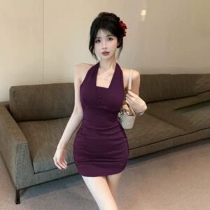 吊帶・掛脖・露背・短版洋裝