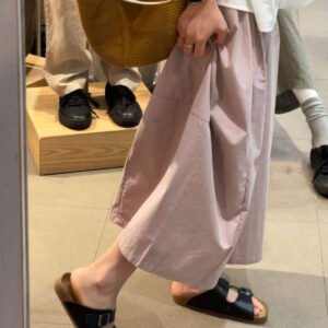 韓系垂感九分直筒休閒褲